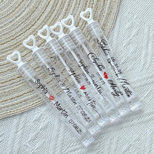 Personalized Wedding Bubbles with Custom Labels, Bulk Wedding Bubbles Party Favors, Outdoor Bridal Shower Bubbles, Bubble Wand for Guests