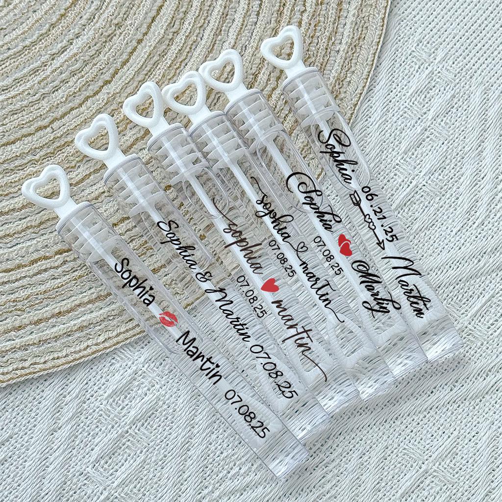 Personalized Wedding Bubbles with Custom Labels, Bulk Wedding Bubbles Party Favors, Outdoor Bridal Shower Bubbles, Bubble Wand for Guests