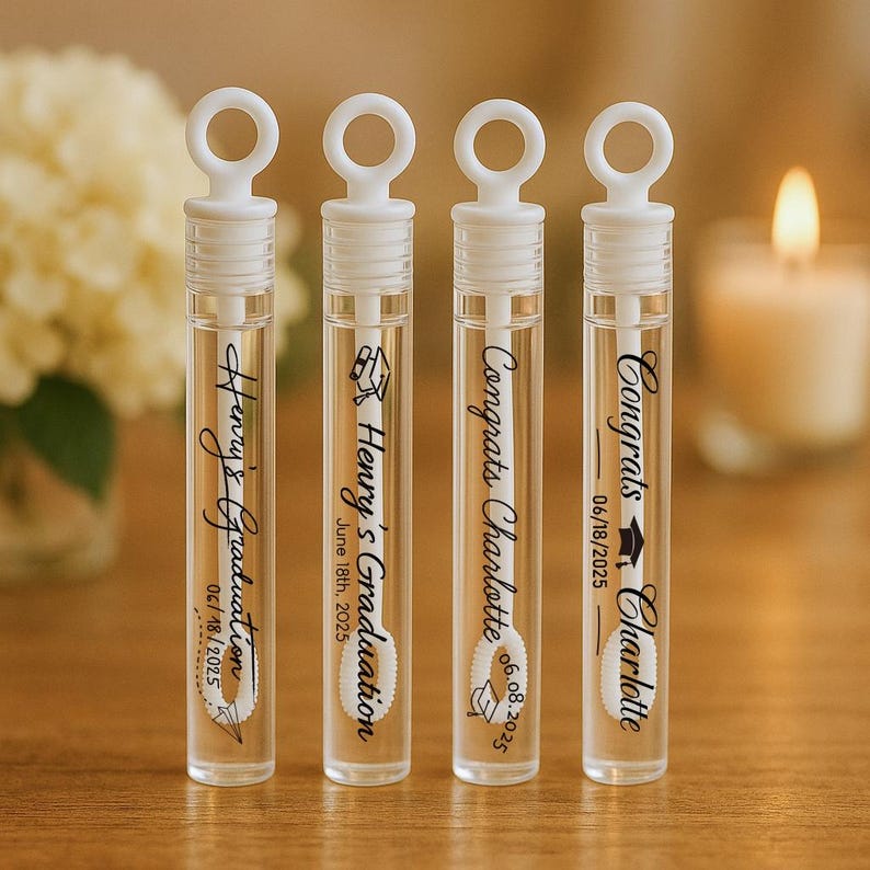 Graduation Bubbles With Custom Labels, Class of 2026 Party Favors ...