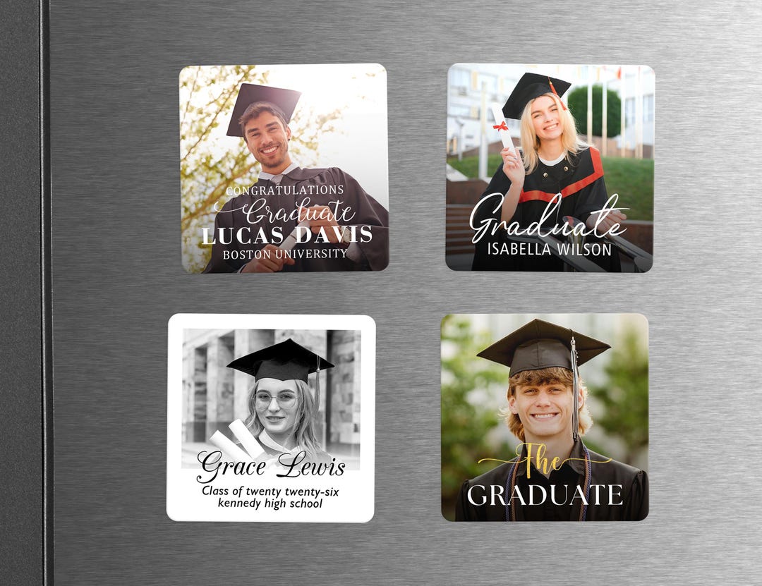 Personalized Graduation Magnet Class of 2026 Custom Photo Graduation ...