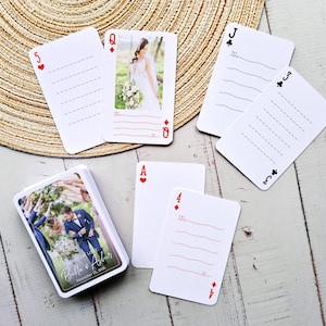 Guest Book Alternative Wedding Playing Cards Custom Photo Album Personalized Photo Wedding Book Idea Personalized Guest Book Alternative