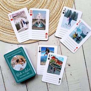 Wedding Playing Cards, Personalized Anniversary Gift, Engagement Party Card, Wedding Guest Book, Custom Wedding Gift, Unique Photo Album
