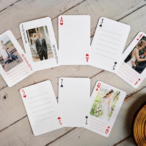 Custom Wedding Guest Book/Personalized Wedding Playing Cards/Blank Wedding Guest Message Cards/Deck of Cards Guest Book/Wedding Guest Favors