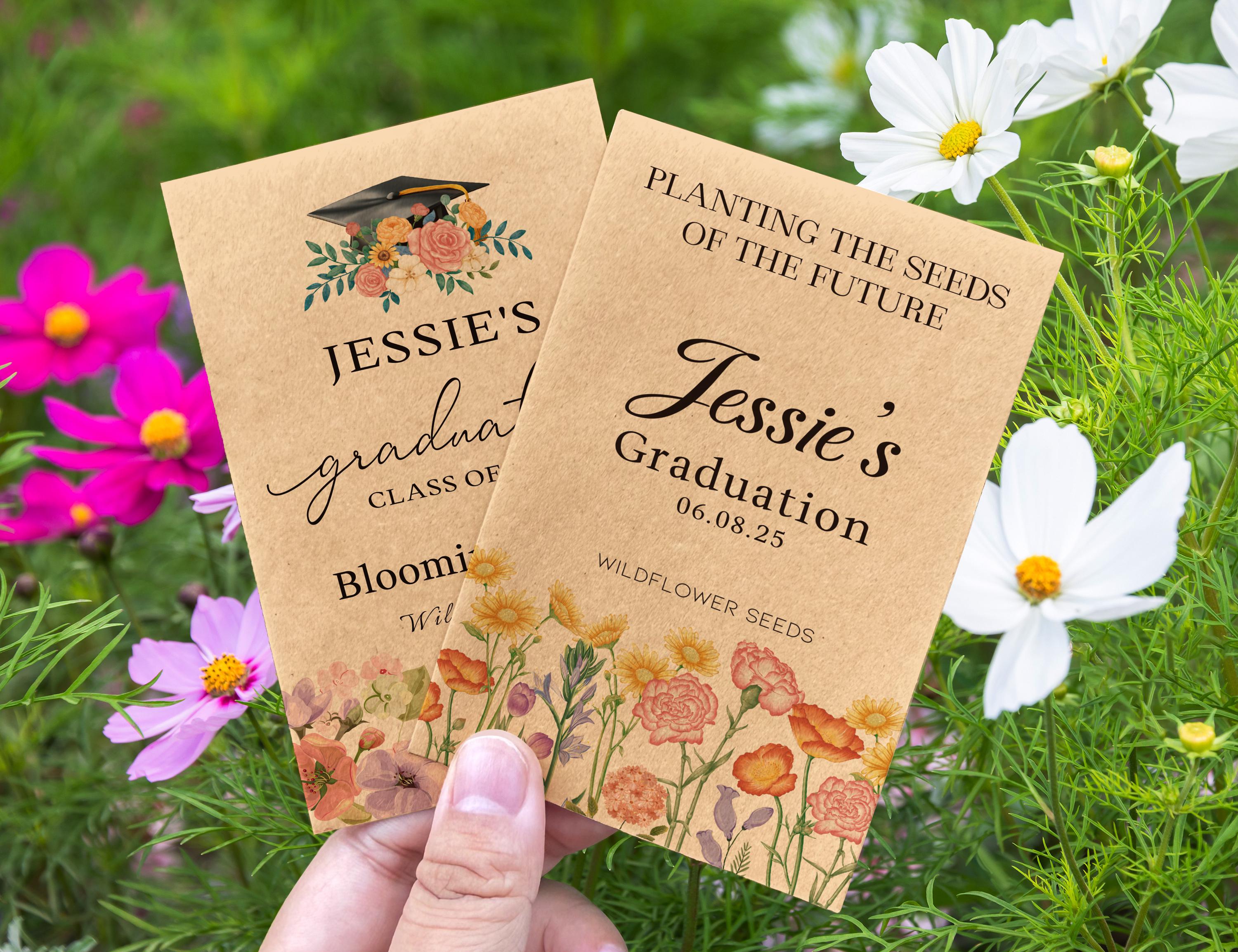 Grad Packet Graduation Wildflower Seed Packets/personalized Plantable Seed Packet ...