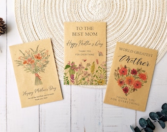 Mother's Day Favors/Seed Packets/Bulk Wildflower Seeds/Garden Party Favors/Happy Mother's Day Seeds/Wildflower Seed Gifts/Garden Seed Packet