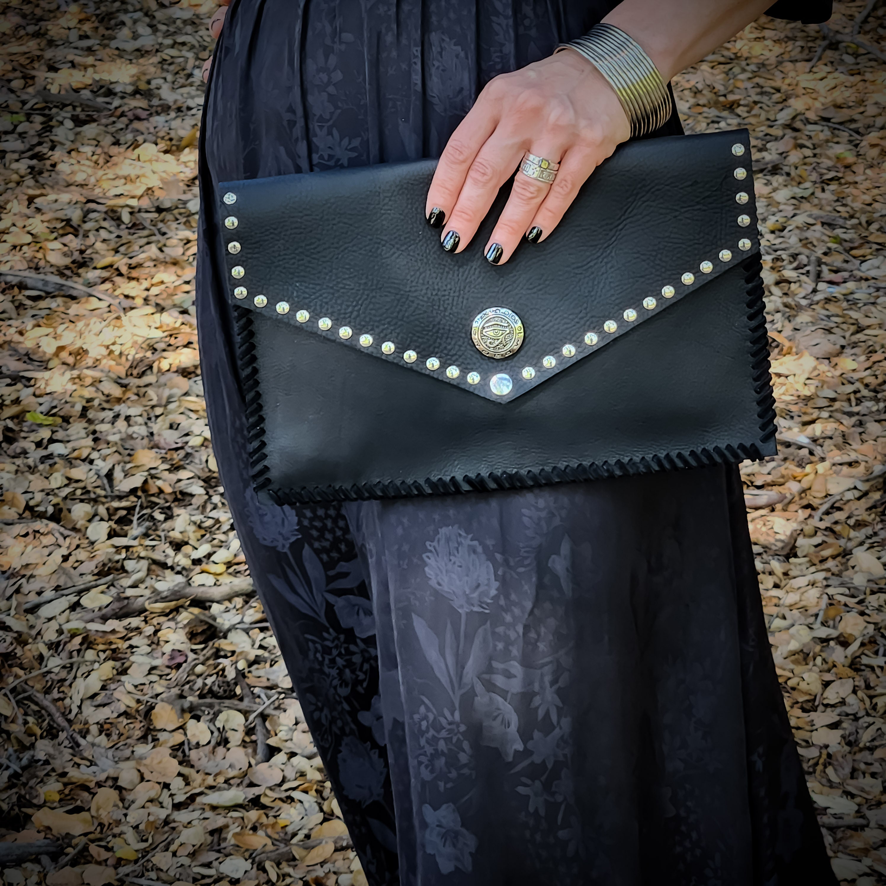 Leather Envelope Clutch Wallet