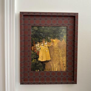 Fabric-Wrapped Picture Frame in Fableism Geo Woven | Multiple Colors Available | 11x14” matted for 8x10” images