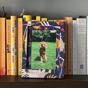 Jungle by Night Fabric-Wrapped Picture Frame (matted to fit 4x6” photos)