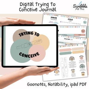 Digital Trying To Conceive Journal | TTC Planner For Ovulation | Fertility | BBT | Ovulation & Pregnancy Tests Trackers