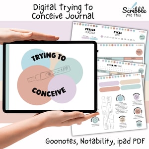Digital Trying To Conceive Journal | TTC Planner For Ovulation | Fertility | BBT | Ovulation & Pregnancy Tests Trackers