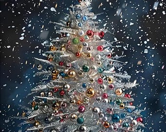 Christmas Diamond Painting Kit for Adults, Winter 5D Round Drill Diamond Art, DIY Holiday Craft, 12x16 Inch Home Decor