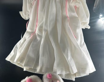 Pleasant Company American Girl Samantha Parkington Nightgown and Bunny Slippers