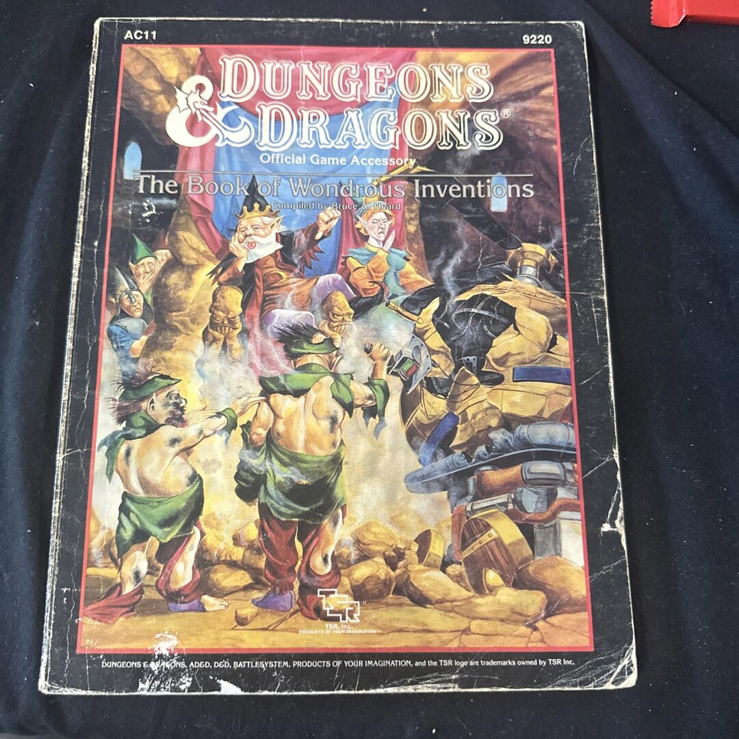 Dungeons & Dragons the Book of Wondrous Inventions, 1987 Original, AC11 ...