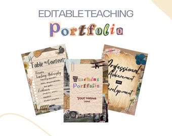 Editable Teaching Portfolio Scrapbook Template