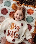 Custom Baby Sweater, Big Sister Little Sister Outfit, Sibling Matching Outfit for Big Sister, Personalized Baby Sweater for Lil Bro Lil Sis product logo