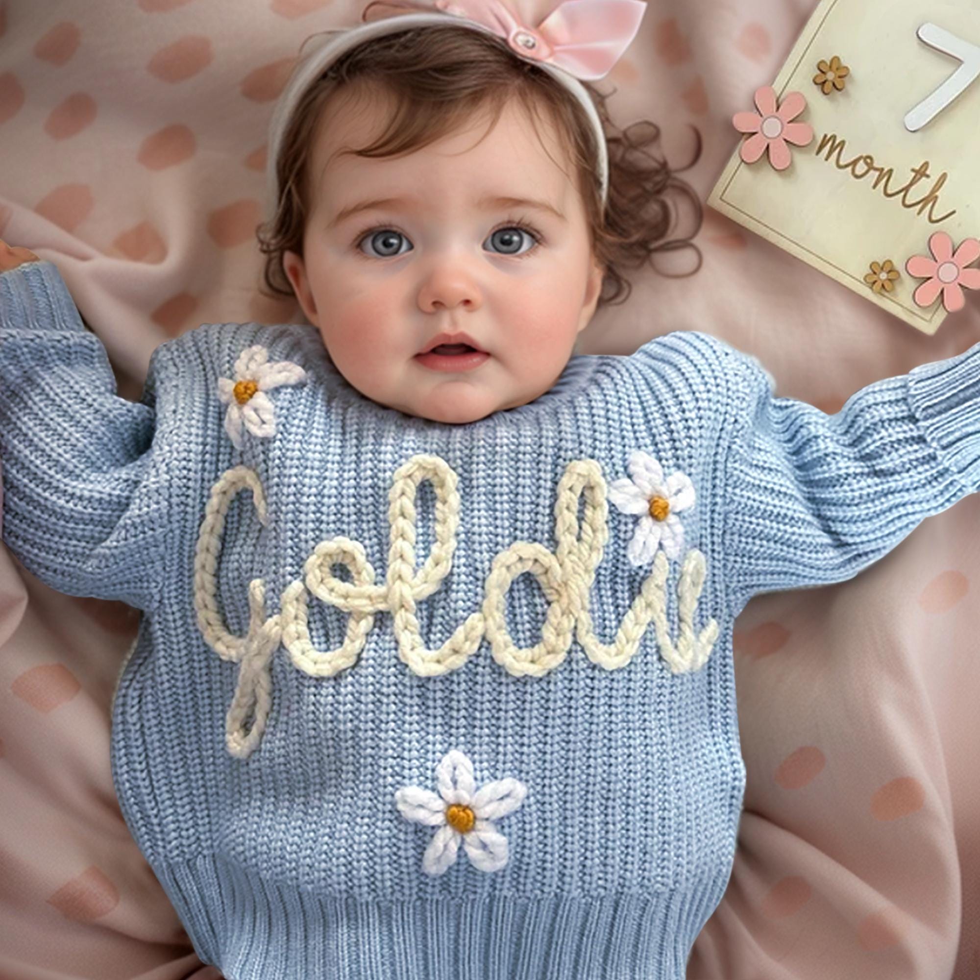 Bestickte baby pullover