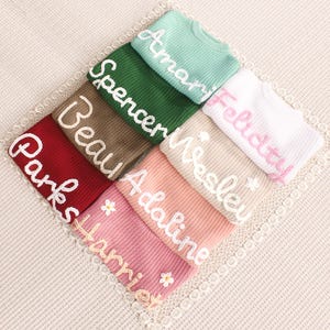 Personalized Baby Sweater with Name, Custom Name Jumper, Embroidered Toddler Sweater,1st Birthday Outfit,Personalised Gift for Baby Boy Girl image 17
