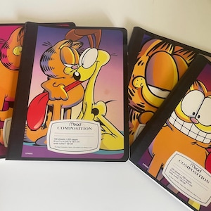 Lot 4 2000 Mead Garfield and Odie Composition Notebooks! Brand New!  4 Different Covers!  NOS!
