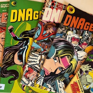 Vintage Comics Bundle| 5 Issues of Eclipse Comics DNAgents Indie Comics|1980, Copper Age| Superheroes