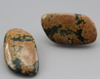Ocean Jasper Matching Pair Cabochons