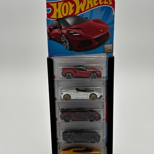 5 Pack Hot Wheels Collector Display Stand – Holds 5 4.25&quot; Packaged Cars | 3D Printed