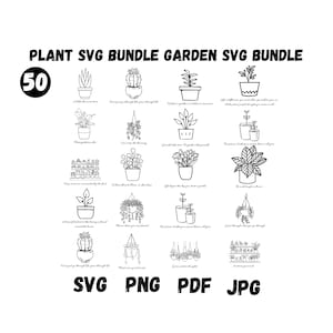 Plant Svg Bundle, Garden Svg Bundle, Plant Lover Svg, Plant Mom Svg, Plant Quote Svg, Houseplant Svg, Funny Plant Quote Svg, Gardening Quote