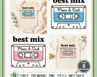 Best Mix Mom and Dad PNG | Funny Kids PNG, Funny Toddler PNG, Funny Baby Design, Boy and Girl Digital Shirt Design for Cricut Sublimation