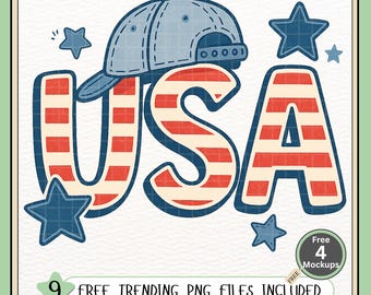 Cool Patriotic Boy 4th of July PNG – Red White Blue Digital Download for Kids Tee Sublimation, Kids Patriotic PNG, Boy Independence Day PNG