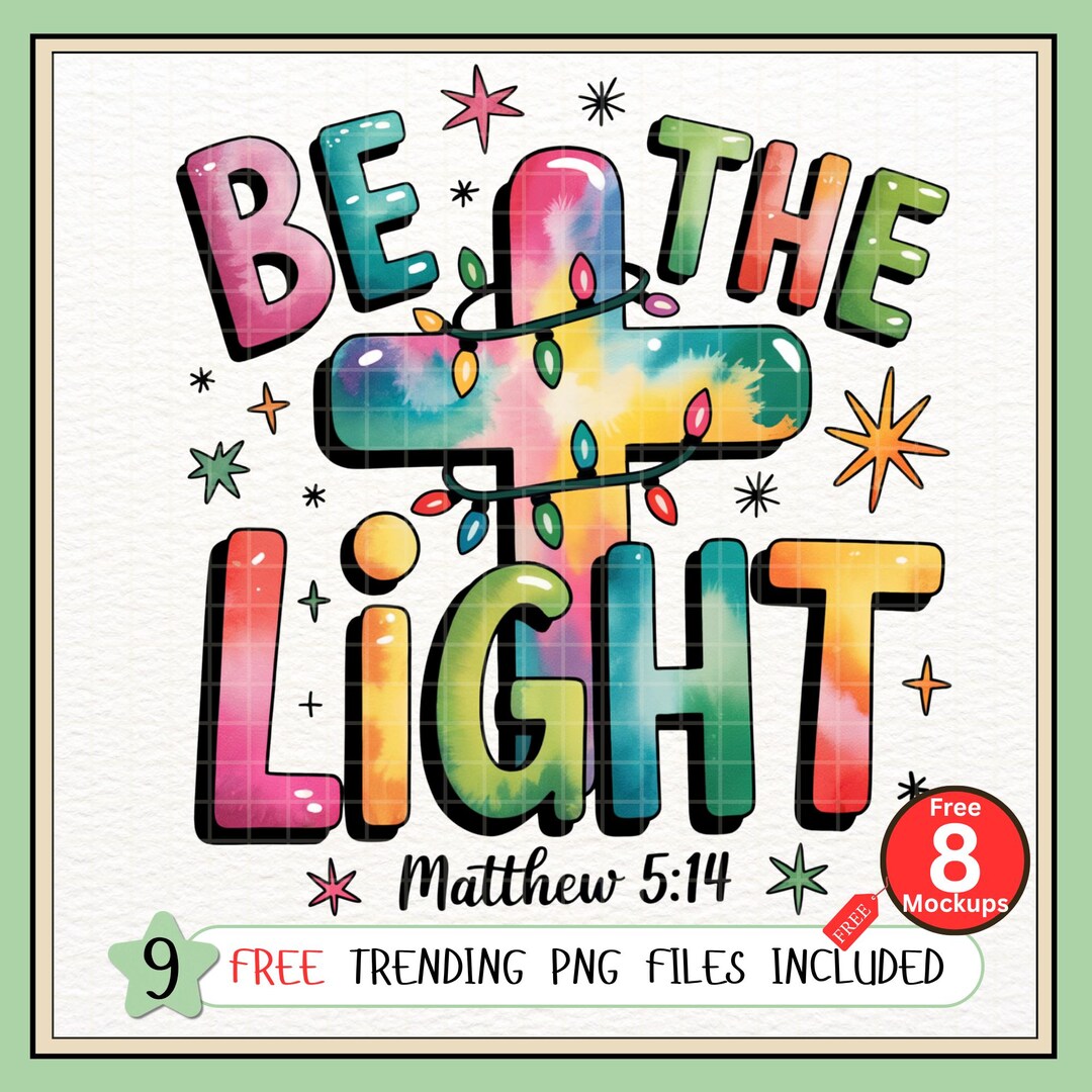 Christian Christmas PNG Digital Download | Be the Light Matthew 5:14 ...