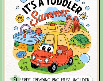 Toddler Summer PNG – Cute Playground PNG, Outdoor Playtime Toddler PNG, Cozy Coupe Car Summer Tee, Fun Kids Summer Png, Preschool summer Png