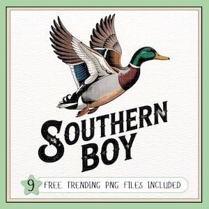 Southern Boy Duck PNG: Hunting Graphic (Digital Download)