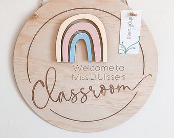 3D Rainbow Teacher Plaque ll Teacher Gifts ll Classroom Sign