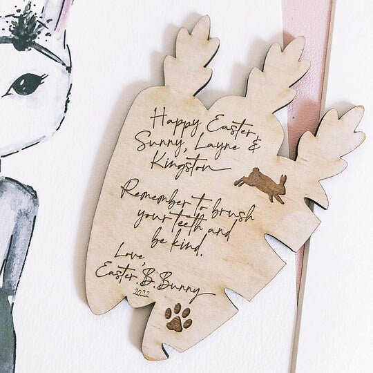 Handwritten Note From Easter Bunny Ll Easter Gift Ll Personalised ...