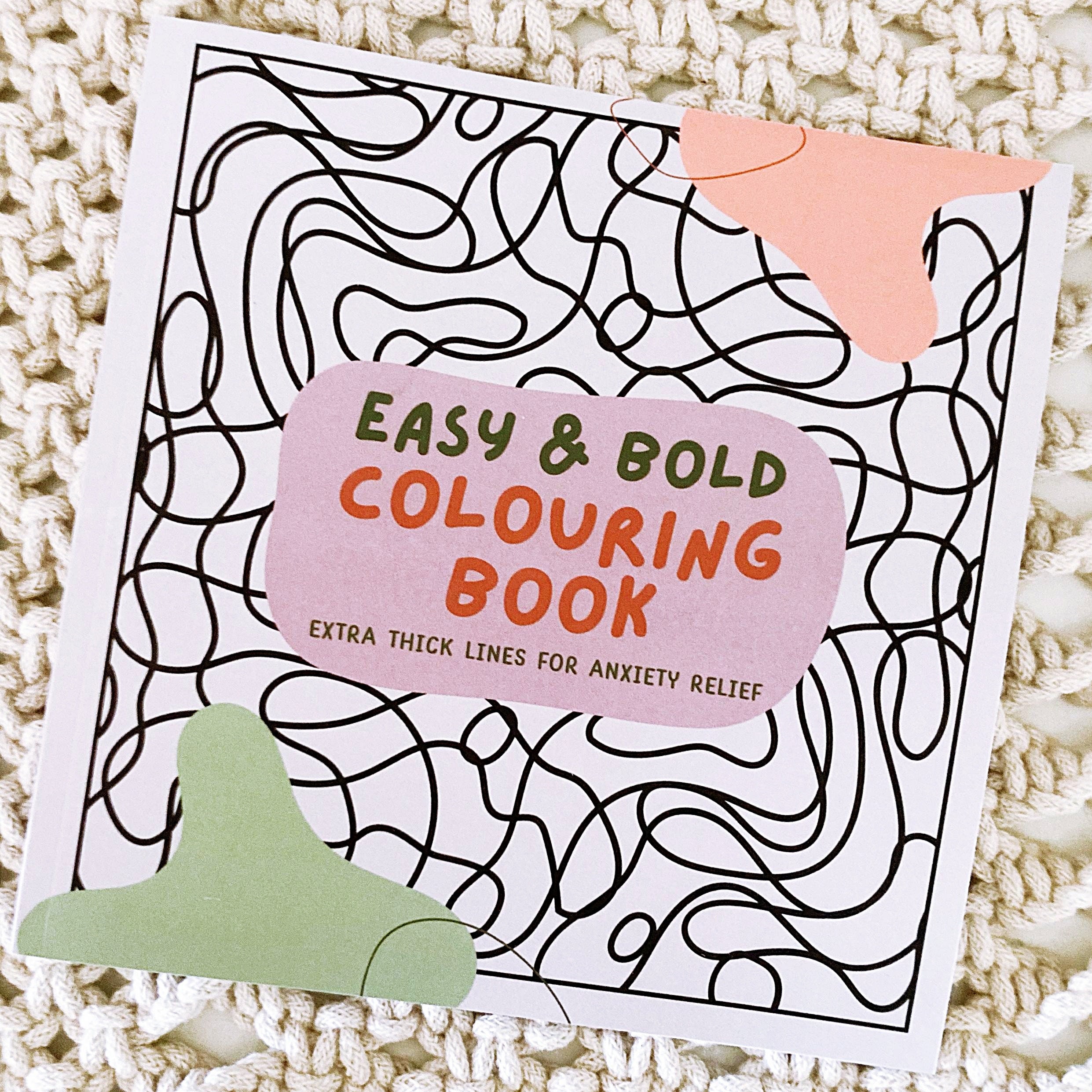 Libro de colorear con patrones audaces y fáciles para adultos y niños – Arte terapia minimalista y mindfulness para reducir la ansiedad