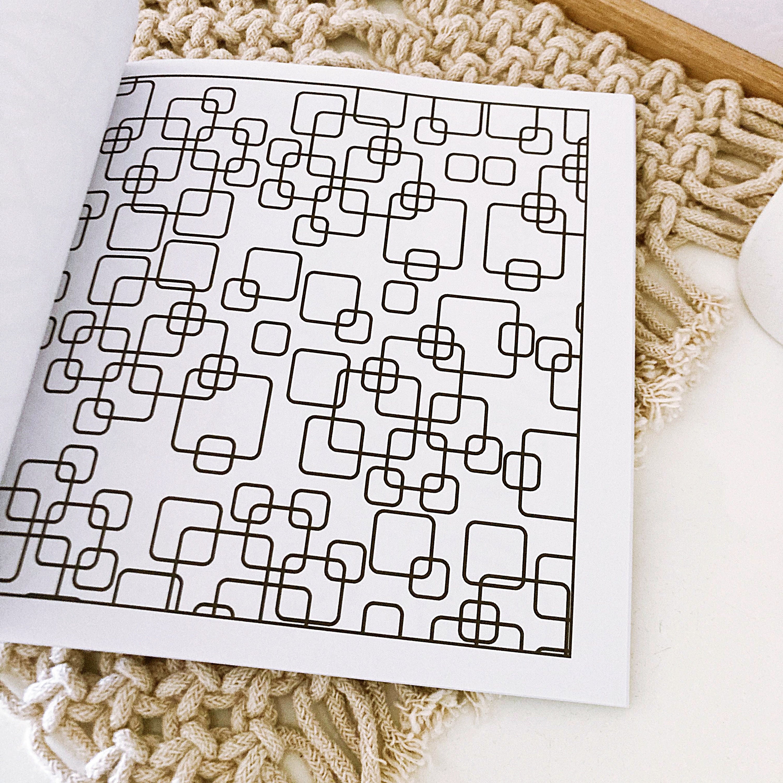 Easy Bold Patterns Colouring // Coloring Book // Mindfulness Mental ...