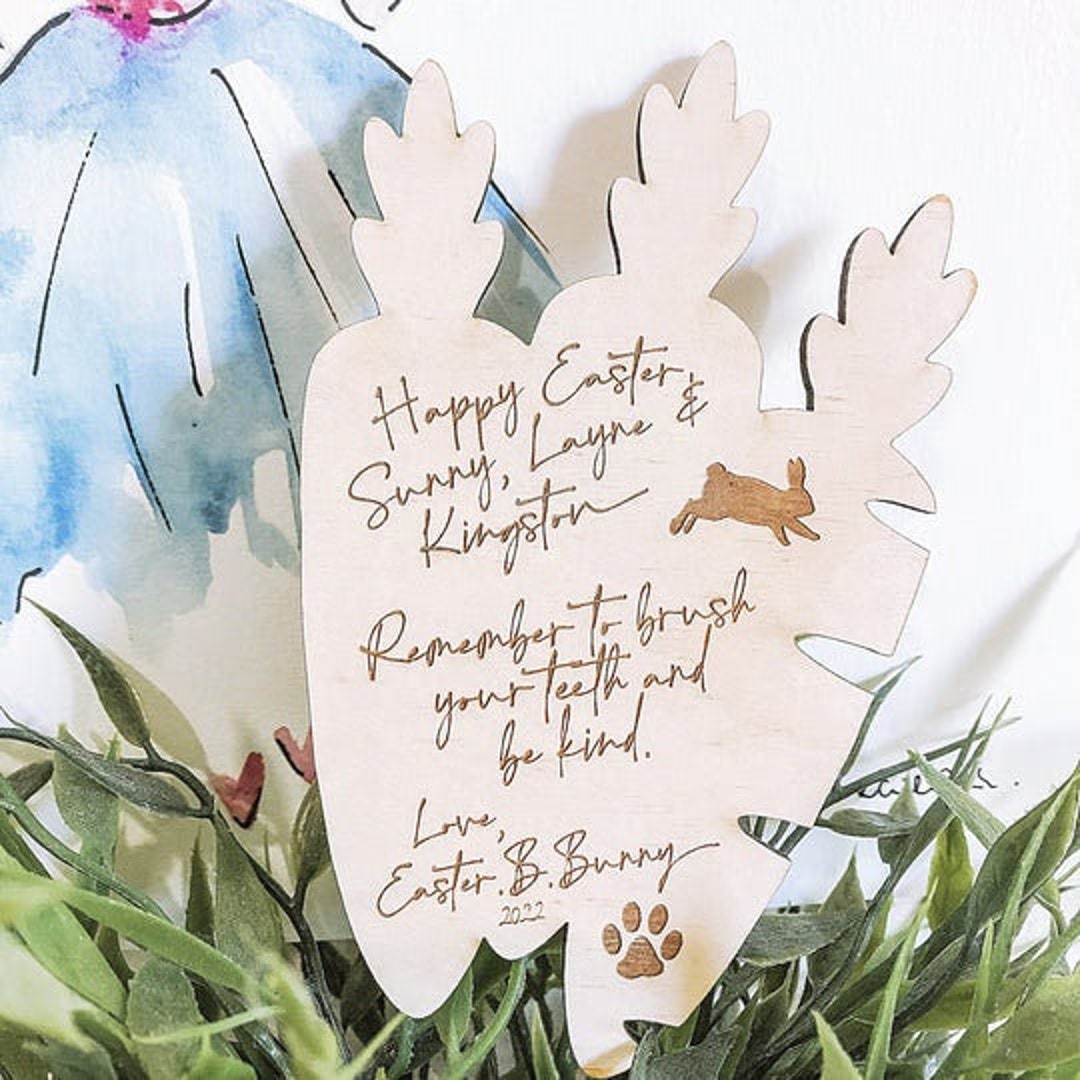 Handwritten Note From Easter Bunny Ll Easter Gift Ll Personalised ...