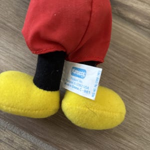 Peluche vintage de Mickey Mouse de Playskool Disney, 9 pulgadas, peluche 1 imagen 3