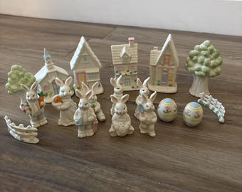 Osterhasendorf Porzellan Figuren 20 Teilige Set Vintage