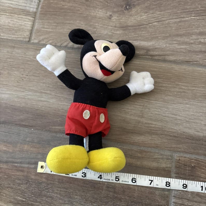 Peluche vintage de Mickey Mouse de Playskool Disney, 9 pulgadas, peluche 1 imagen 5