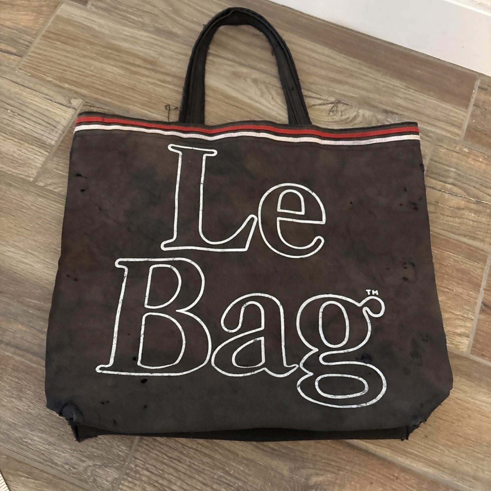 Le Bag Tote Vintage Ladies 1980s Era Made in Taiwan Sturdy Canvas