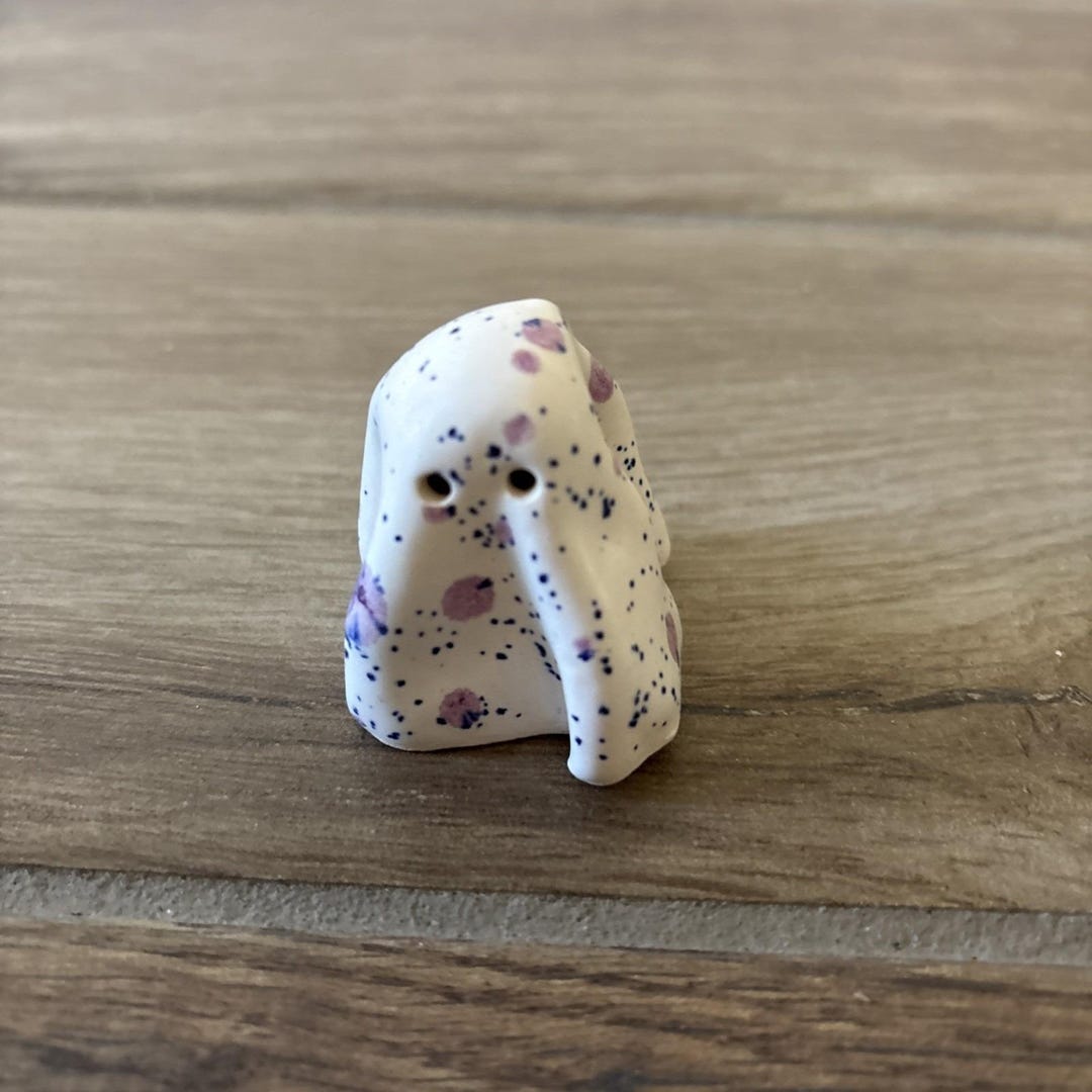Ghost Figurine Ceramic Speckled - Etsy