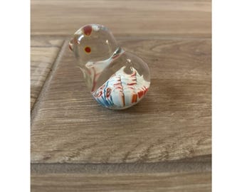 Vintage Murano Bird Paperweight with Millefiori
