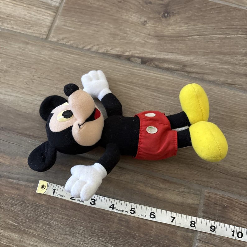 Peluche vintage de Mickey Mouse de Playskool Disney, 9 pulgadas, peluche 1 imagen 4