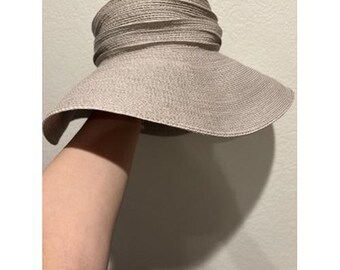 Patricia Underwood Hat, Wide Brim Hat, Tan Hat, Beaver Felt  display picture 3