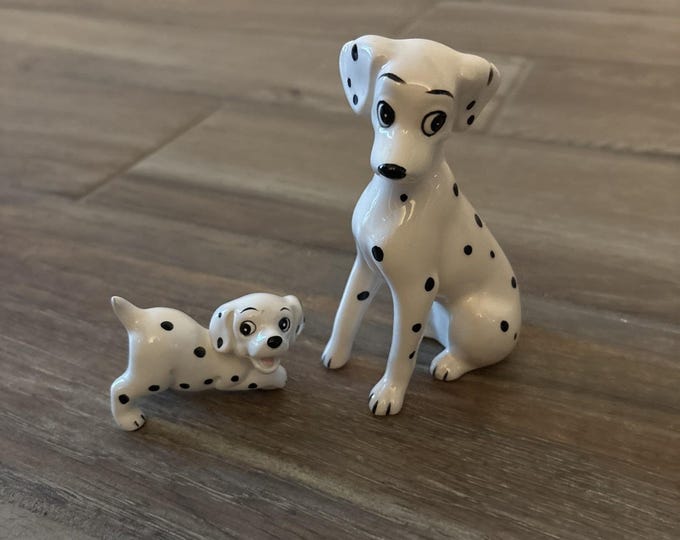 Pongo's Collection Disney's 101 Dalmatians Pongo and Puppy Ceramic Figures Set - Etsy