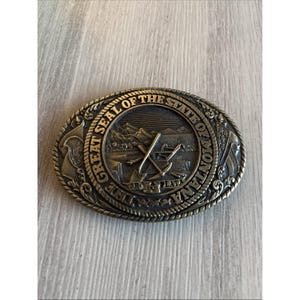Colección de la serie estatal rara del Gran Estado de Montana de Tony Lama Brass