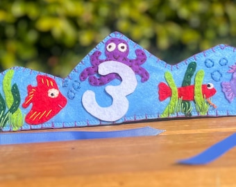 Felt Birthday Crown--Octopus&#39;s Garden