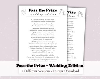 Wedding Pass the Prize Game: Bridal Shower Activity - Engagement Party Idea (Printable Instant Download)