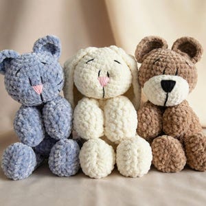 Peluche de apego hecho a mano - Osito marrón y amarillo | Regalo recién nacido imagen 6