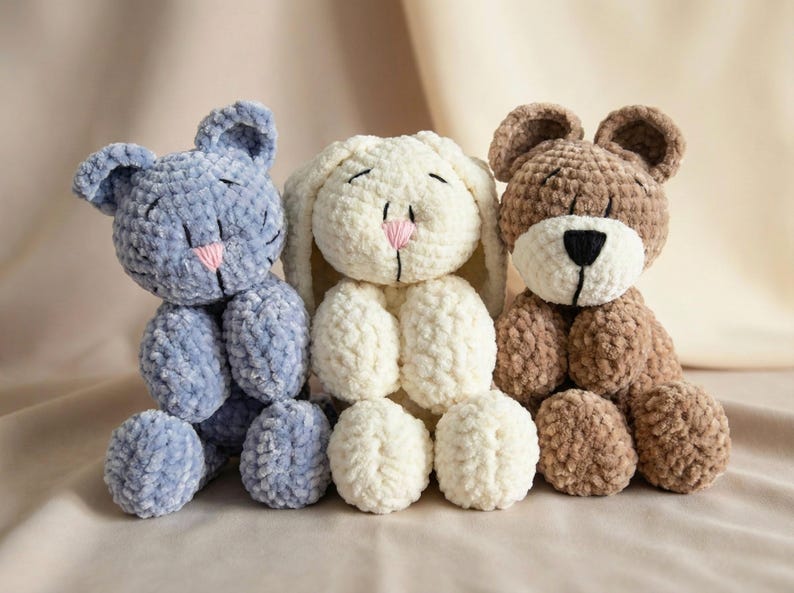 Peluche de apego hecho a mano - Gatito gris | Regalo recién nacido imagen 6